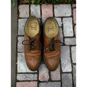 Vintage Sears Oxfords Size 11D Style KF 74607-672 Leather upper and outsole